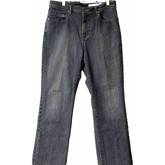 Chicos Platinum Jeans Size 2 Short Bootcut Petite Medium Slimming - Picture 1 of 13